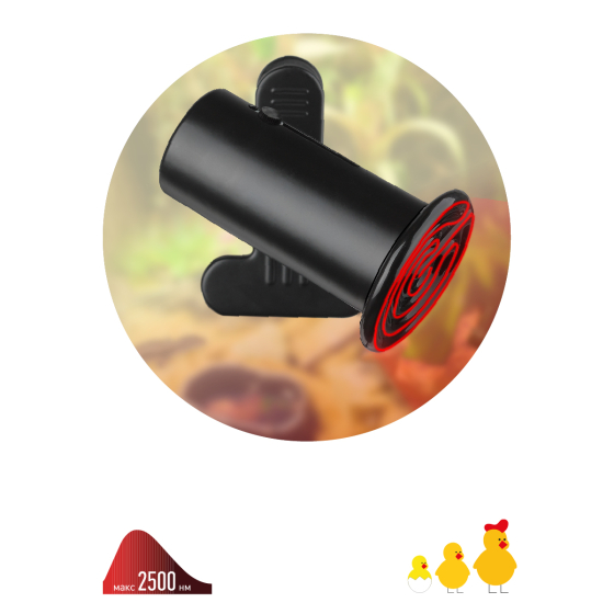 Купить оптом недорого Светильник для рептилий на прищепке для ультрафиолетовой и инфракрасной лампы ЭРА FITO-E27-CLIP 250 Вт