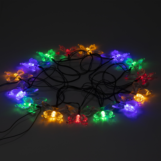 Купить оптом недорого Садовая гирлянда ЭРА ERASF22-15 на солнечной батарее Бабочки 20 LED 5