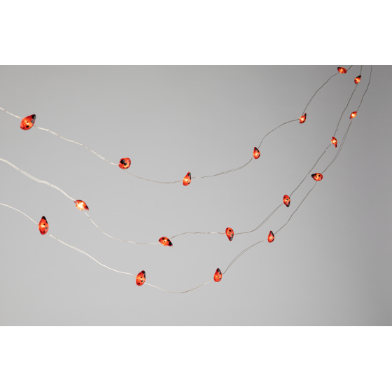 Купить оптом недорого Садовая гирлянда ЭРА ERASF23-19 Божьи коровки на солнечной батарее 7м (длина рабочей части 5 метров) 2 режима 25 LED