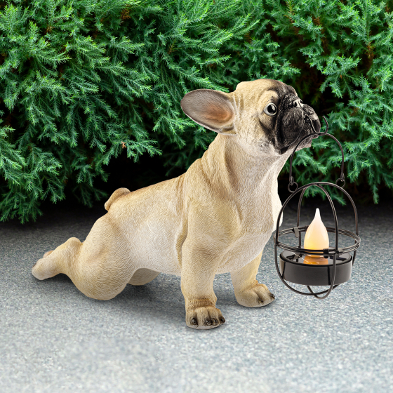 Купить оптом недорого Садовая фигура ЭРА ERASF22-04 из полистоуна Французский бульдог 33 см