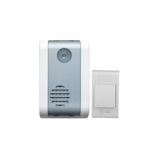 Купить оптом недорого Звонок дверной ЭРА C31 беспроводной синий с белой кнопкой 32 мелодии