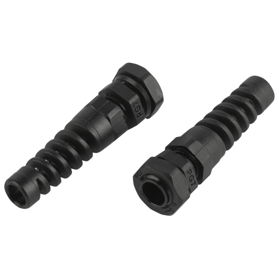 Купить оптом недорого Кабельный ввод сальник ЭРА NO-224-249 с гибким отводом PGR 7 (d отв.12.5 мм / d провод.3-6.5 мм) IP54 (упаковка 10 штук)