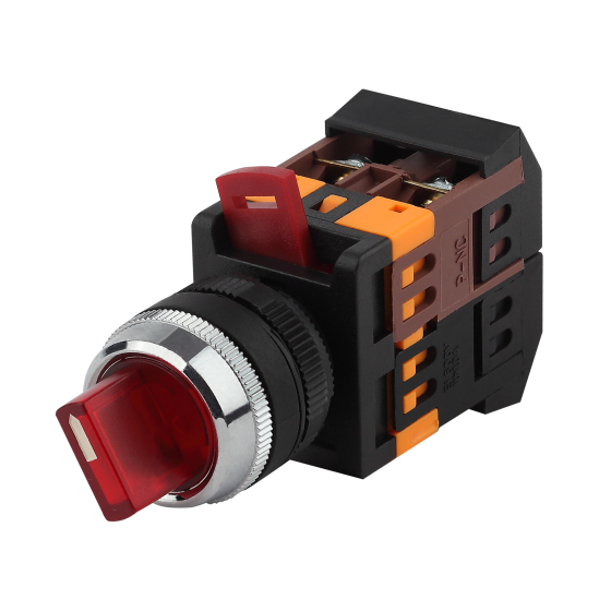 Купить оптом недорого Переключатель ЭРА BSW10-ANC-2-K04E АNС-22-2 2 положения красный неон 240В I-0 1з+1р