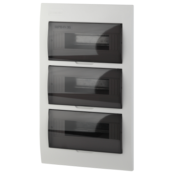 Купить оптом недорого Корпус пластиковый встраиваемый ЭРА SIMPLE ЩРВ-П-36 IP41 прозрачная крышка белый