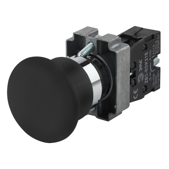 Купить оптом недорого Кнопка управления ЭРА BBG70-BC-K02E LAY5-BC21 Грибок черный 1з