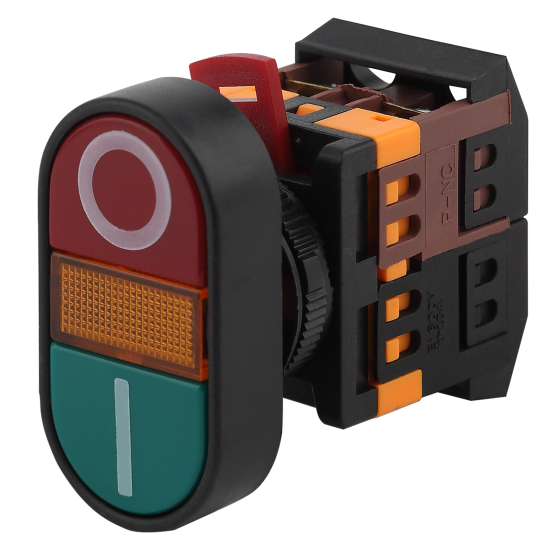 Купить оптом недорого Кнопка ЭРА BBD10-APBB-K51E APВВ-22N I-O d22мм неон 240В 1з+1р