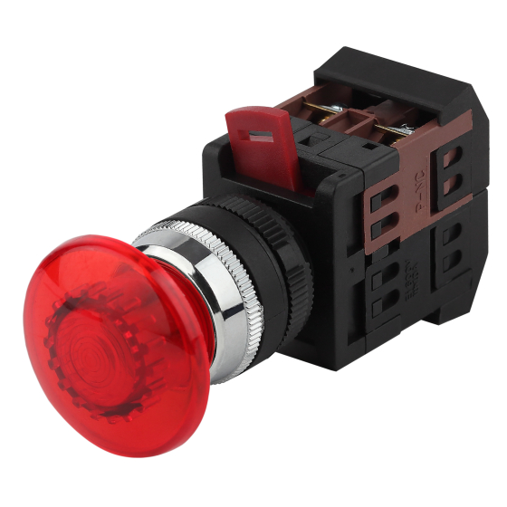 Купить оптом недорого Кнопка ЭРА BBG30-AEA-K04E АEА-22 Грибок красный d22мм 1з+1р