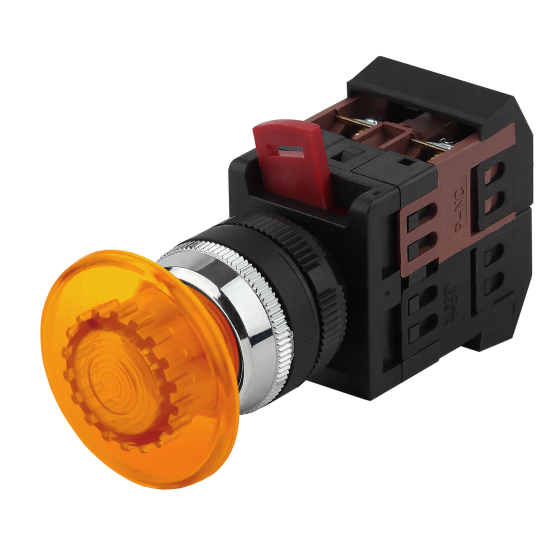 Купить оптом недорого Кнопка ЭРА BBG30-AEA-K05E AEА-22 Грибок желтый d22мм 1з+1р