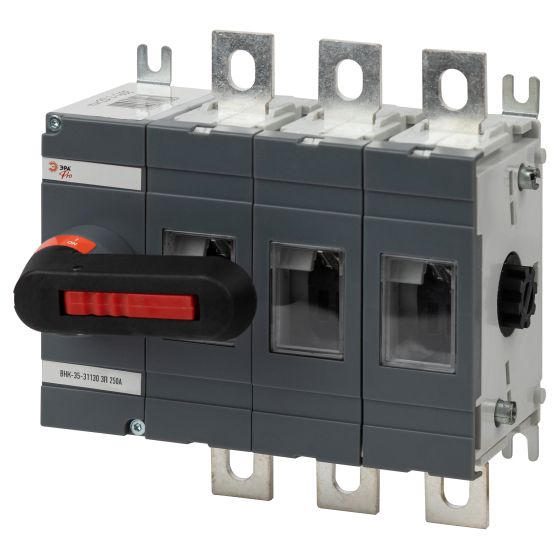 Купить оптом недорого Выключатель-разъединитель ВНК-35-31130 ЭРА PRO mvr20-3-250E 3П 250А с установленной фронтальной рукояткой управления