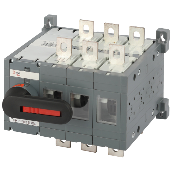 Купить оптом недорого Выключатель-разъединитель ВНК-37-71130 ЭРА PRO mvr30-3-400E 3П 400А на 2 направления с фронтальной рукояткой управления