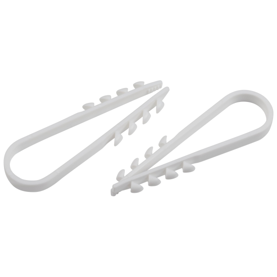 Купить оптом недорого Дюбель хомут ЭРА NO-224-222 для круглого кабеля 5-10 мм белый (100 штук)