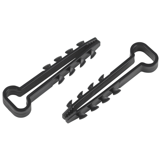 Купить оптом недорого Дюбель хомут ЭРА NO-224-555 для плоского кабеля 5-10 мм чёрный (100 штук)