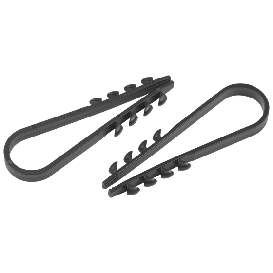 Купить оптом недорого Дюбель хомут ЭРА NO-224-559 для круглого кабеля 5-10 мм чёрный (10 штук)