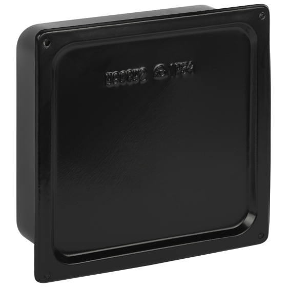 Купить оптом недорого Коробка протяжная ЭРА Y-996-200-200-80-54 металлическая У-996 с уплотнителем 200х200х80мм черная IP54