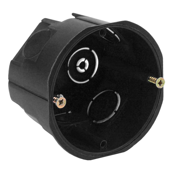 Купить оптом недорого Коробка установочная ЭРА KUT-68-45-black черная 68х45мм для твердых стен саморезы IP20