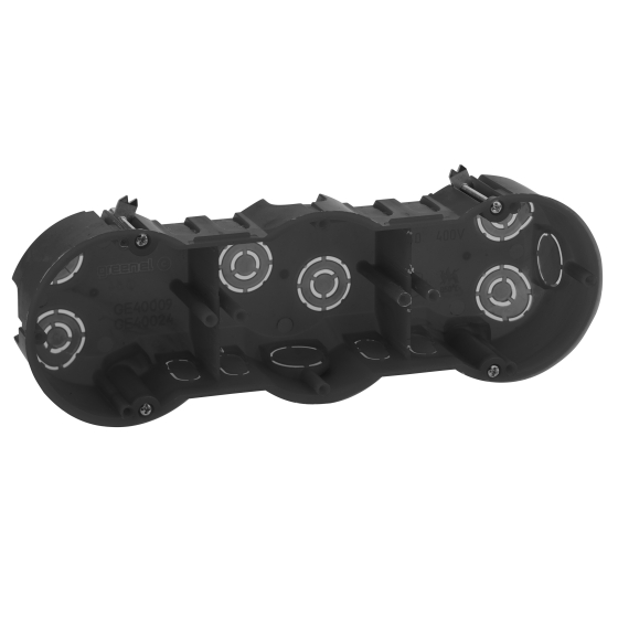 Купить оптом недорого Коробка установочная ЭРА KUP-3-70-45 черная 3х местная 212х70х45мм для полых стен саморезы металлические лапки IP20