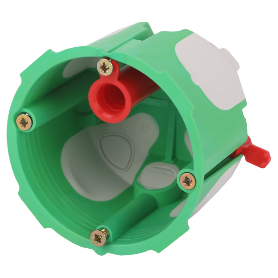 Купить оптом недорого Коробка установочная ЭРА KUU-68-55-unibox двухкомпонентная универсальная зеленая 68х55мм UniBox саморезы IP30