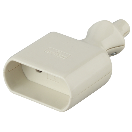 Купить оптом недорого Розетка ЭРА R2 кабельная без заземления 10A прямой ввод белая