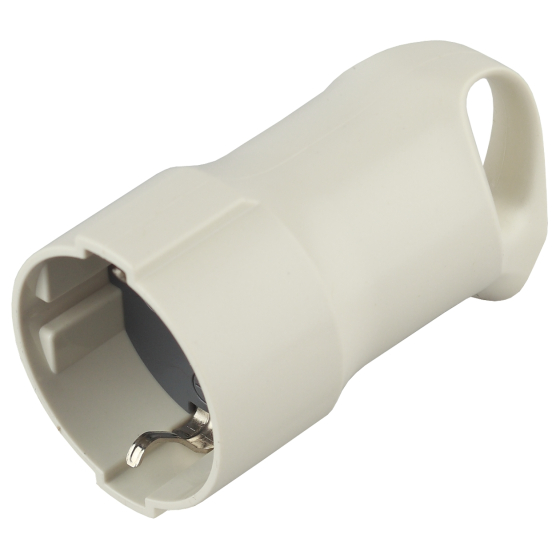 Купить оптом недорого Розетка ЭРА R3 кабельная c заземлением 16A с кольцом непрямой ввод белая