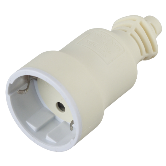 Купить оптом недорого Розетка ЭРА R4(W) кабельная c заземлением 16A прямой ввод белая