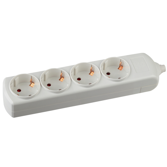 Купить оптом недорого Колодка ЭРА K-4e 4 розетки с зазeмлением белая