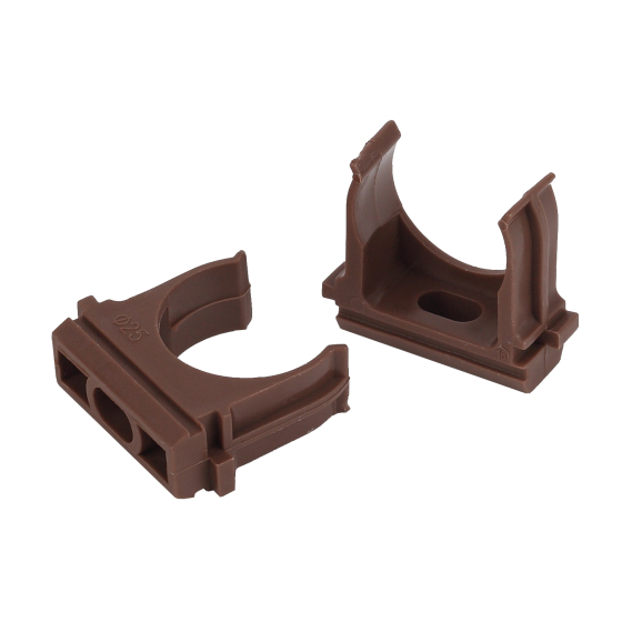 Купить оптом недорого Крепеж-клипса ЭРА CLIP-25-O для трубы дуб d25мм 10шт