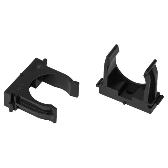 Купить оптом недорого Крепеж-клипса ЭРА CLIP-32-B-MP для трубы прямой монтаж черная d32мм 50шт