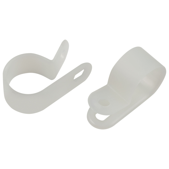 Купить оптом недорого Скоба кабельная нейлоновая под винт ЭРА NO-225-263 6 мм белая 50 шт