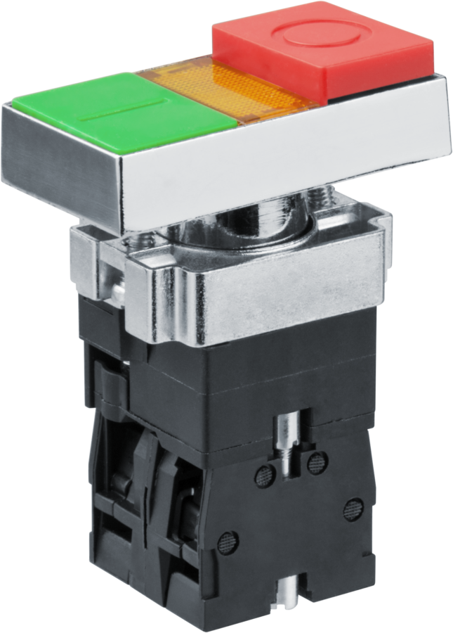 Кнопка Navigator 82 808 NBI-B-01 I-0 d22мм 230В NO+NC купить в Минске