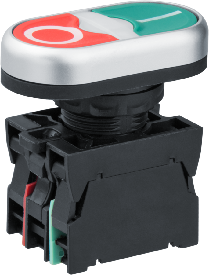 Кнопка Navigator 82 810 NBI-B-03 I-0 d22мм 230В NO+NC купить в Минске