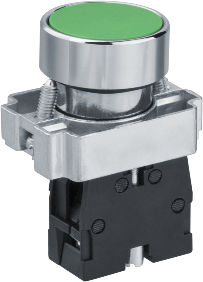 Кнопка Navigator 82 818 NBI-B-08-G зеленая d22мм NO купить в Минске