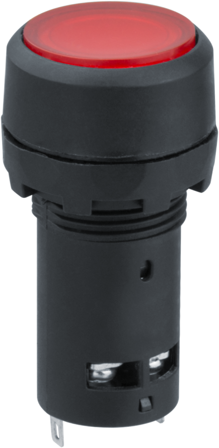 Кнопка Navigator 82 822 NBI-B-09-R красная с подсветкой d22мм 230В NO+NC купить в Минске