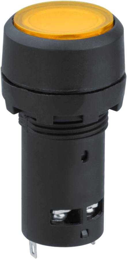 Кнопка Navigator 82 823 NBI-B-09-Y желтая с подсветкой d22мм 230В NO+NC купить в Минске